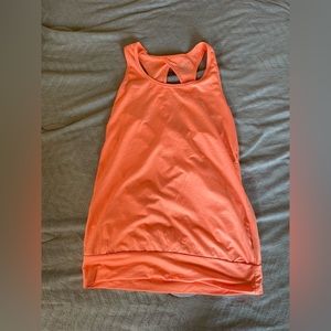 orange racer back dri-fit tank top